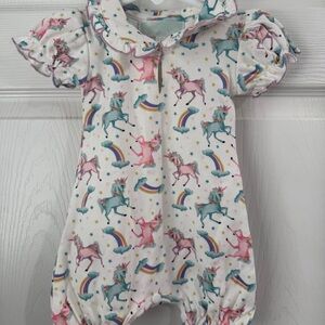 Unicorn Print Kids Bodysuit